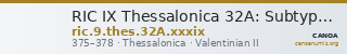 RIC IX Thessalonica 32A: Subtype xxxix — CANOA