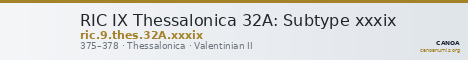 RIC IX Thessalonica 32A: Subtype xxxix — CANOA