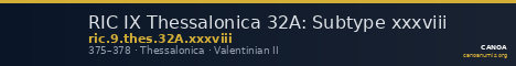 RIC IX Thessalonica 32A: Subtype xxxviii — CANOA
