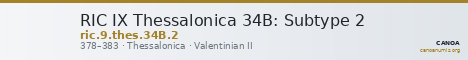 RIC IX Thessalonica 34B: Subtype 2 — CANOA