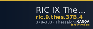 RIC IX Thessalonica 37B: Subtype 4 — CANOA