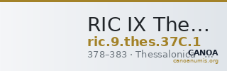 RIC IX Thessalonica 37C: Subtype 1 — CANOA