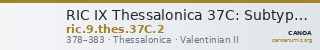 RIC IX Thessalonica 37C: Subtype 2 — CANOA