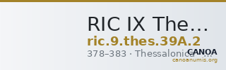 RIC IX Thessalonica 39A: Subtype 2 — CANOA
