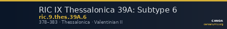 RIC IX Thessalonica 39A: Subtype 6 — CANOA