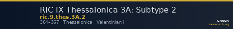 RIC IX Thessalonica 3A: Subtype 2 — CANOA