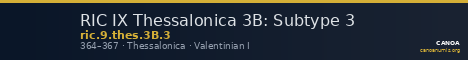 RIC IX Thessalonica 3B: Subtype 3 — CANOA