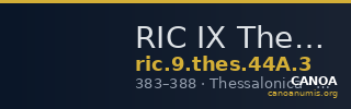 RIC IX Thessalonica 44A: Subtype 3 — CANOA