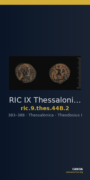 RIC IX Thessalonica 44B: Subtype 2 — CANOA