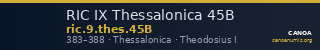 RIC IX Thessalonica 45B — CANOA