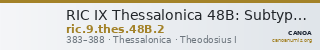RIC IX Thessalonica 48B: Subtype 2 — CANOA