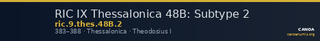 RIC IX Thessalonica 48B: Subtype 2 — CANOA