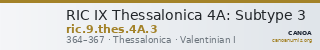 RIC IX Thessalonica 4A: Subtype 3 — CANOA