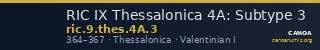 RIC IX Thessalonica 4A: Subtype 3 — CANOA
