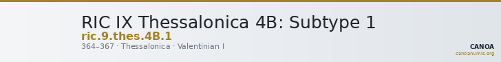 RIC IX Thessalonica 4B: Subtype 1 — CANOA