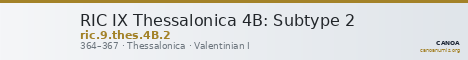 RIC IX Thessalonica 4B: Subtype 2 — CANOA