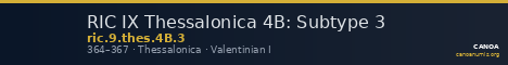 RIC IX Thessalonica 4B: Subtype 3 — CANOA