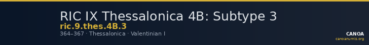 RIC IX Thessalonica 4B: Subtype 3 — CANOA
