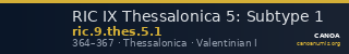 RIC IX Thessalonica 5: Subtype 1 — CANOA