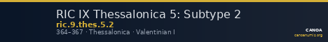RIC IX Thessalonica 5: Subtype 2 — CANOA