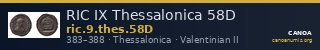 RIC IX Thessalonica 58D — CANOA