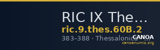 RIC IX Thessalonica 60B: Subtype 2 — CANOA