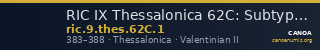 RIC IX Thessalonica 62C: Subtype 1 — CANOA