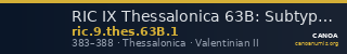 RIC IX Thessalonica 63B: Subtype 1 — CANOA