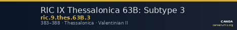 RIC IX Thessalonica 63B: Subtype 3 — CANOA