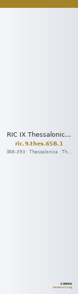 RIC IX Thessalonica 65B: Subtype 1 — CANOA