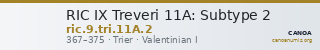 RIC IX Treveri 11A: Subtype 2 — CANOA
