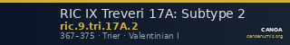 RIC IX Treveri 17A: Subtype 2 — CANOA