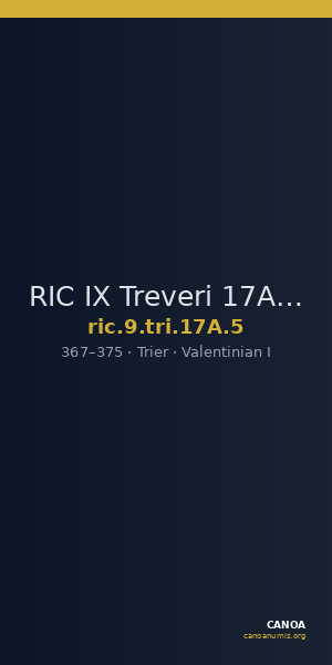 RIC IX Treveri 17A: Subtype 5 — CANOA