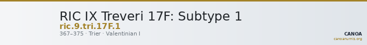 RIC IX Treveri 17F: Subtype 1 — CANOA