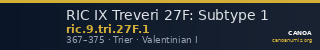 RIC IX Treveri 27F: Subtype 1 — CANOA
