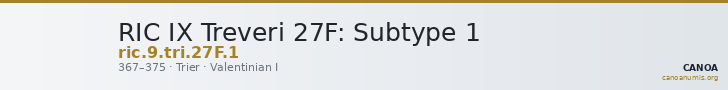 RIC IX Treveri 27F: Subtype 1 — CANOA