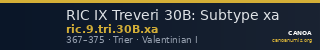 RIC IX Treveri 30B: Subtype xa — CANOA