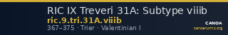 RIC IX Treveri 31A: Subtype viiib — CANOA
