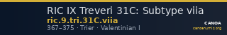 RIC IX Treveri 31C: Subtype viia — CANOA