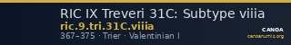 RIC IX Treveri 31C: Subtype viiia — CANOA