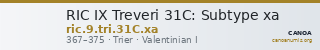 RIC IX Treveri 31C: Subtype xa — CANOA