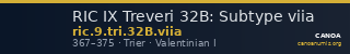 RIC IX Treveri 32B: Subtype viia — CANOA