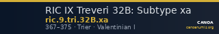 RIC IX Treveri 32B: Subtype xa — CANOA