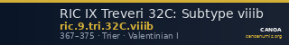 RIC IX Treveri 32C: Subtype viiib — CANOA