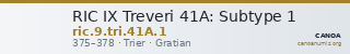 RIC IX Treveri 41A: Subtype 1 — CANOA