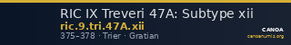 RIC IX Treveri 47A: Subtype xii — CANOA