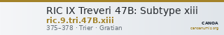RIC IX Treveri 47B: Subtype xiii — CANOA