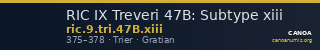 RIC IX Treveri 47B: Subtype xiii — CANOA