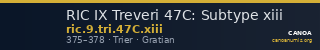 RIC IX Treveri 47C: Subtype xiii — CANOA