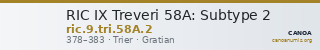RIC IX Treveri 58A: Subtype 2 — CANOA